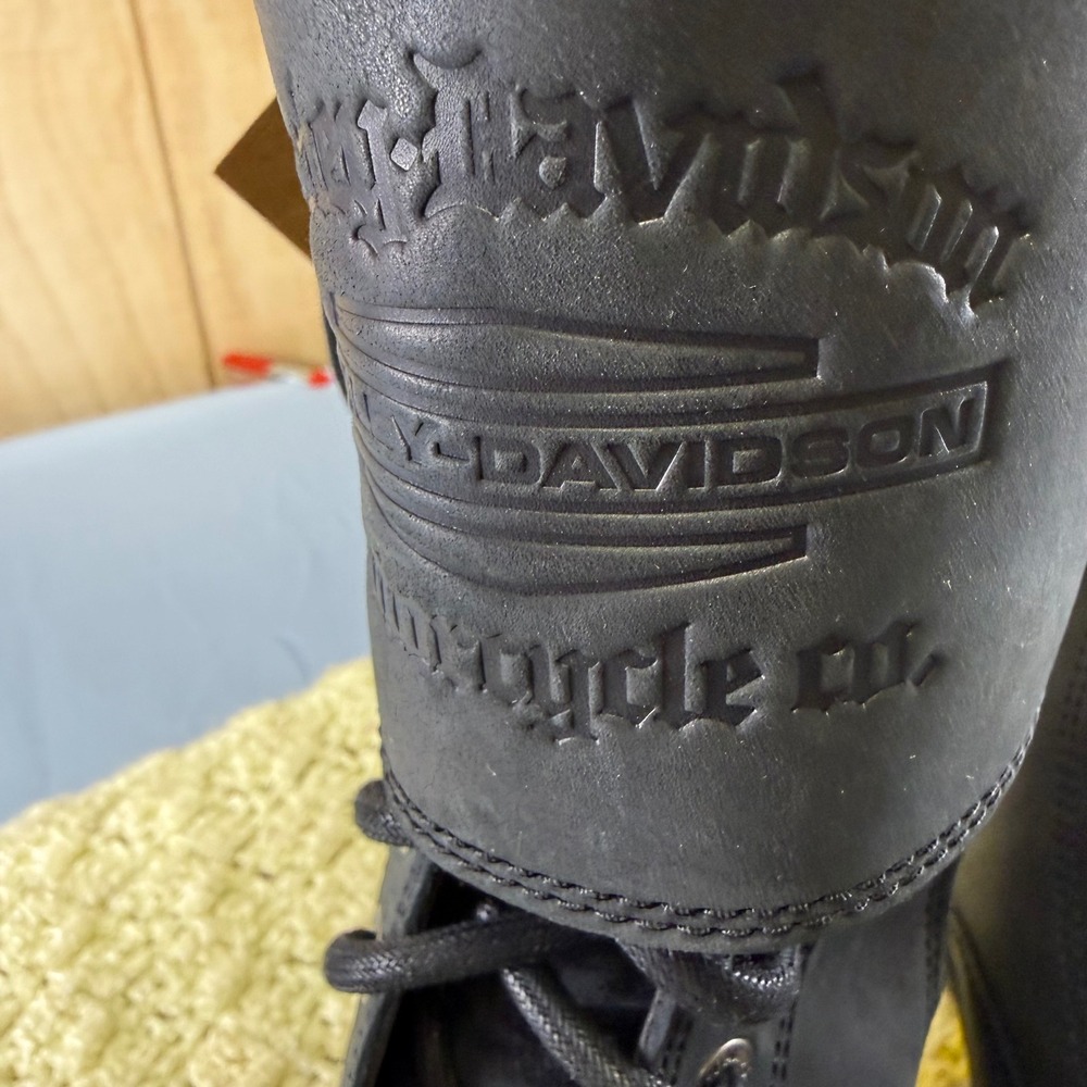 Harley-Davidson Hagerman Mens Black Leather Motorcycle Boots D93873 Size 11.5 M - Picture 3 of 16
